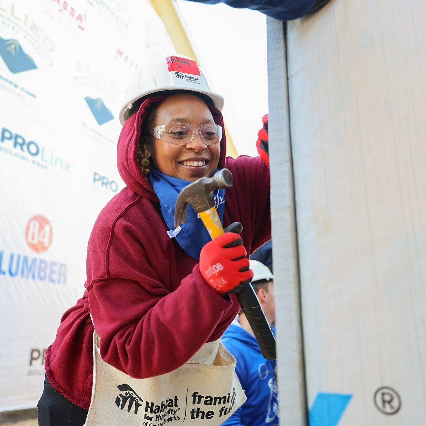 Smiling Volunteer - Build Site