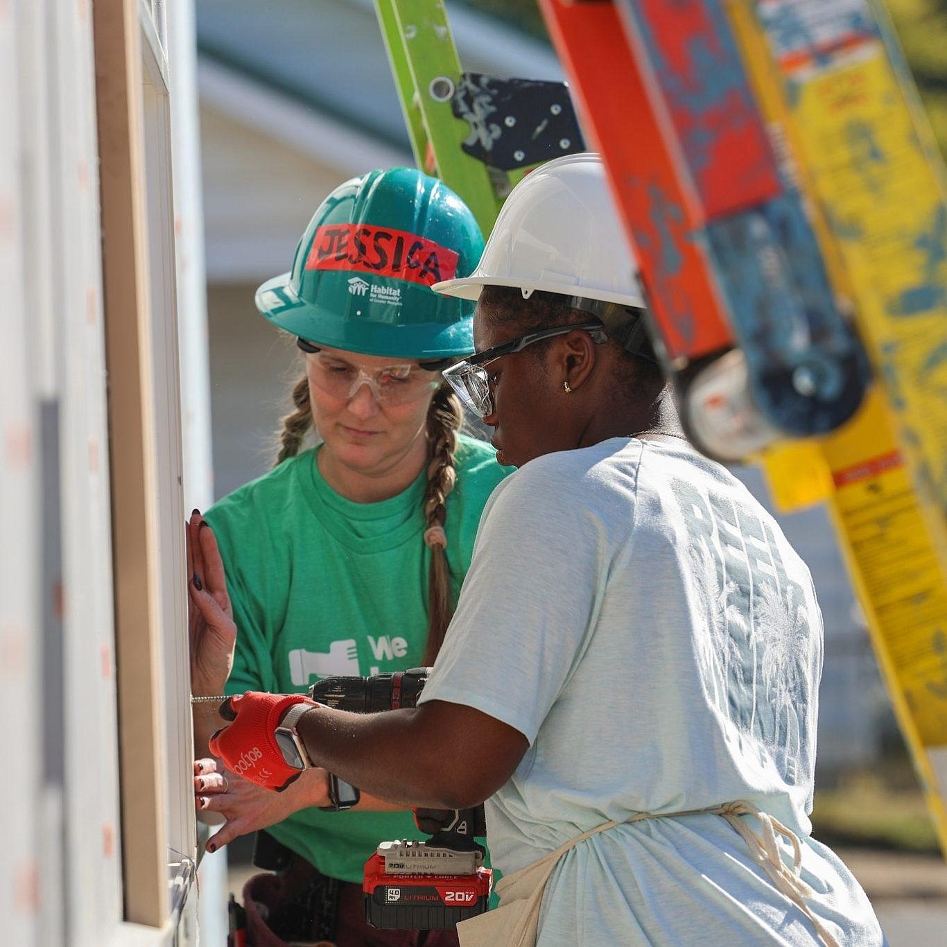 Habitat Green Hats Build Site Leaders