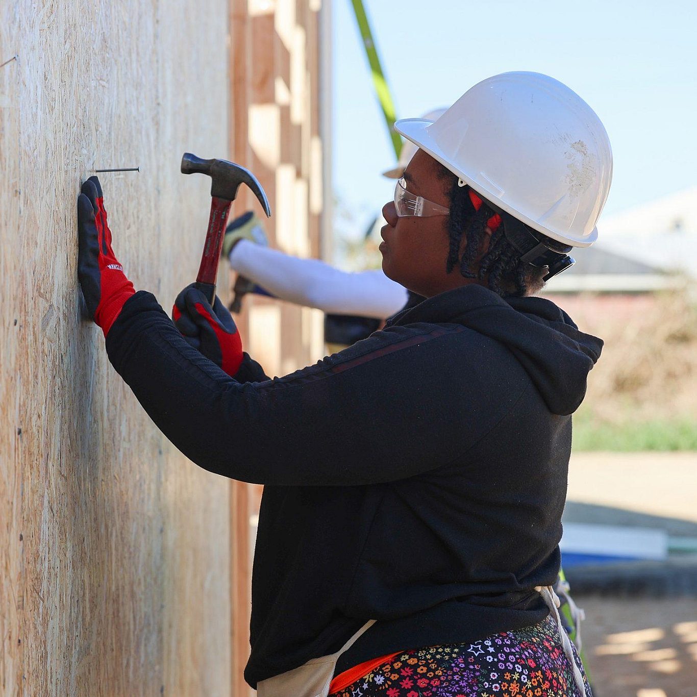 Habitat Volunteer Hammering