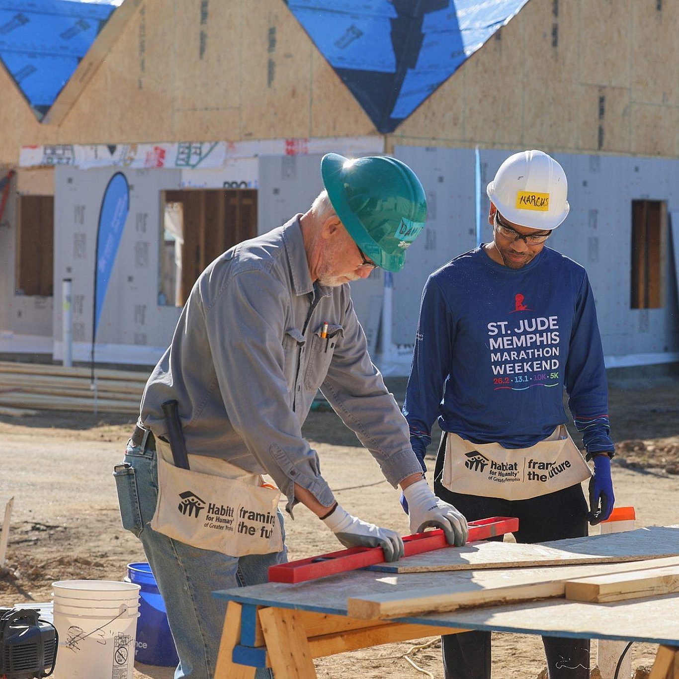 Habitat Volunteer Leaders Build Site