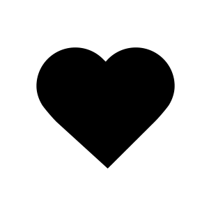 HFH ICON HEART Black Smaller
